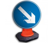 Directional Arrow Right Cone Sign 750mm
